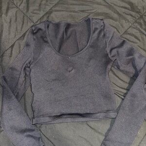 Women's Black Long Sleeve Top